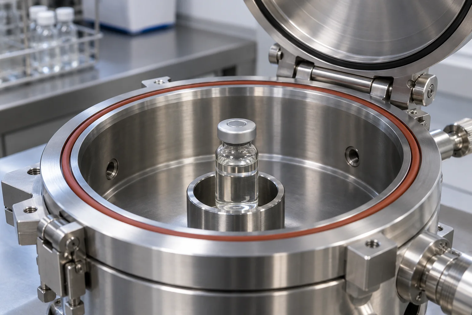 Test chamber with a package inside